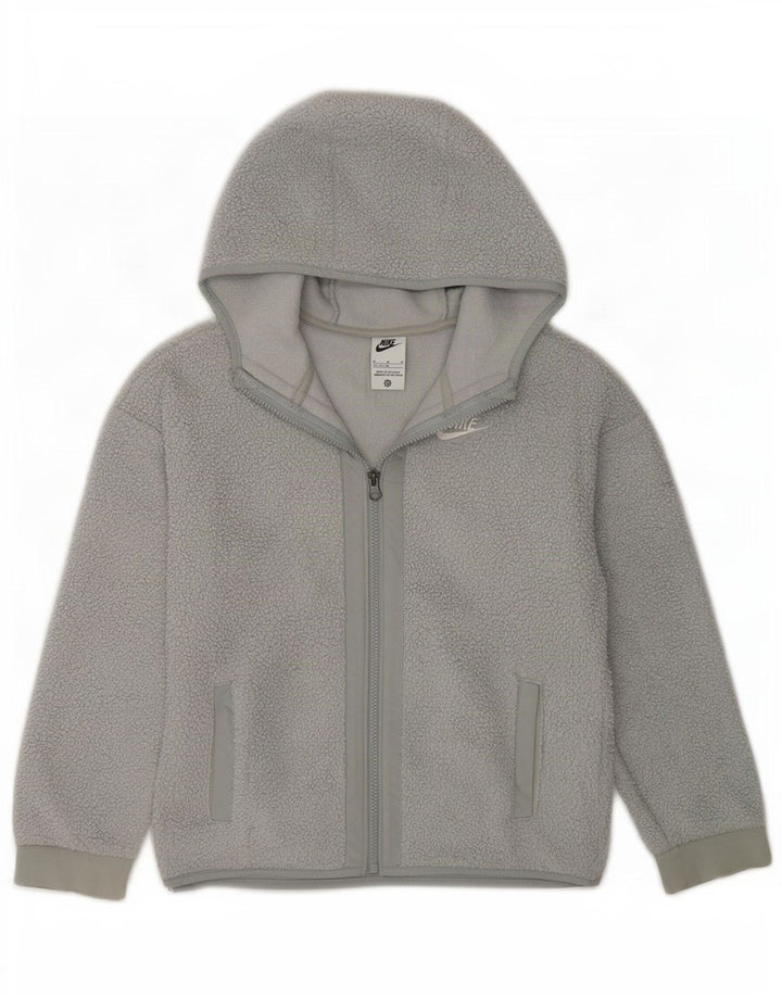Nike Chaqueta polar con capucha para niño 11-12 años Gris medio Poliéster