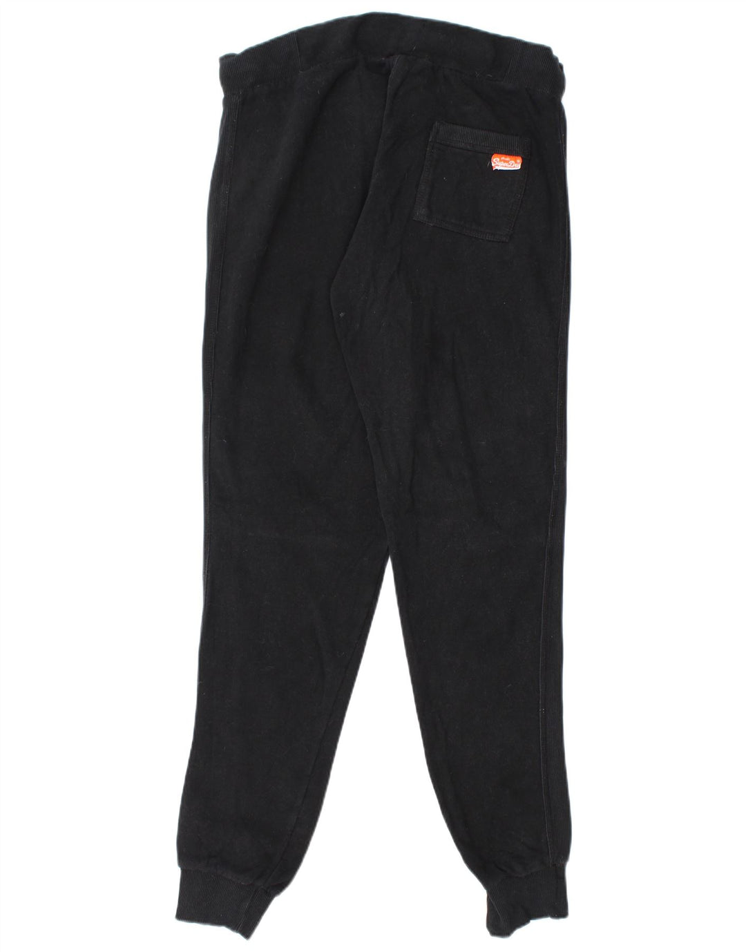 SUPERDRY Hombre Slim Fit Pantalones De Chándal Joggers Large Negro Algodón