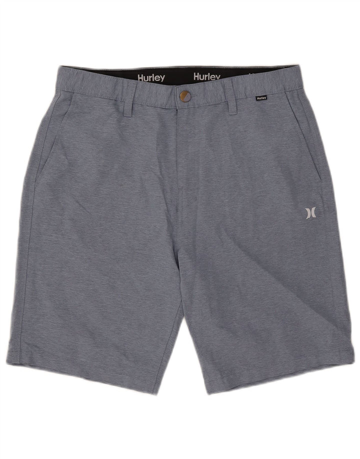 Hurley Pantalones cortos chinos para hombre W32 Poliéster azul medio
