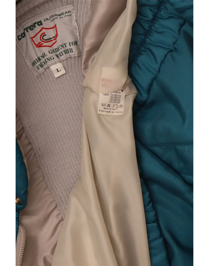 CARRERA Chaqueta acolchada para hombre UK 40 Large Azul Colorblock Poliéster