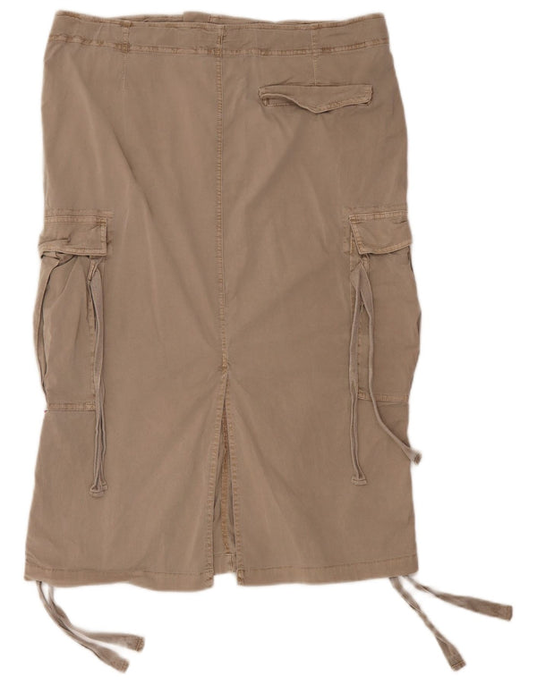 Superdry Falda Cargo Mujer UK 46 Grande W38 Algodón Beige