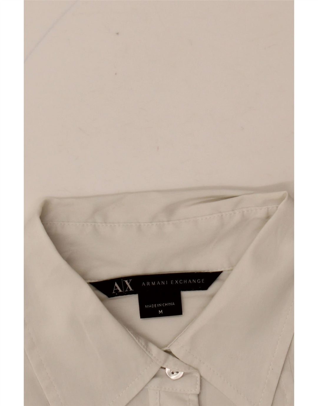 ARMANI EXCHANGE Camisa para mujer Reino Unido 12 Mediano Blanco