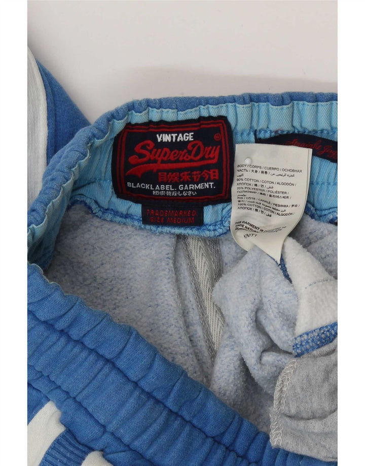 Superdry Hombre Pantalones De Chándal De Algodón Color Block Azul Medio