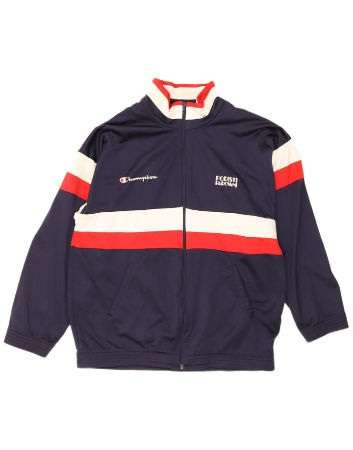 Champion Chaqueta De Chándal Para Hombre Poliéster Color Block Azul Marino Mediano