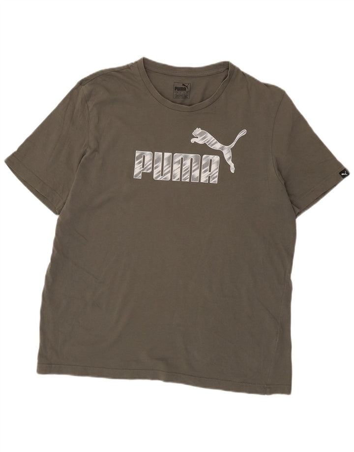 Puma - Camiseta gráfica para hombre, talla grande, color caqui