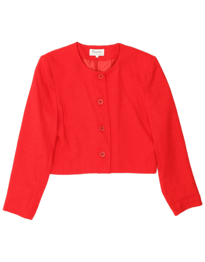 Pimkie Chaqueta tipo blazer corta de 4 botones para mujer EU 36 Small Viscosa roja
