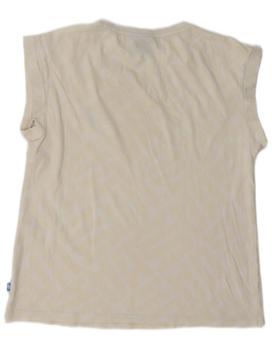 Adidas Camiseta gráfica para mujer Top UK 10 Small Off White