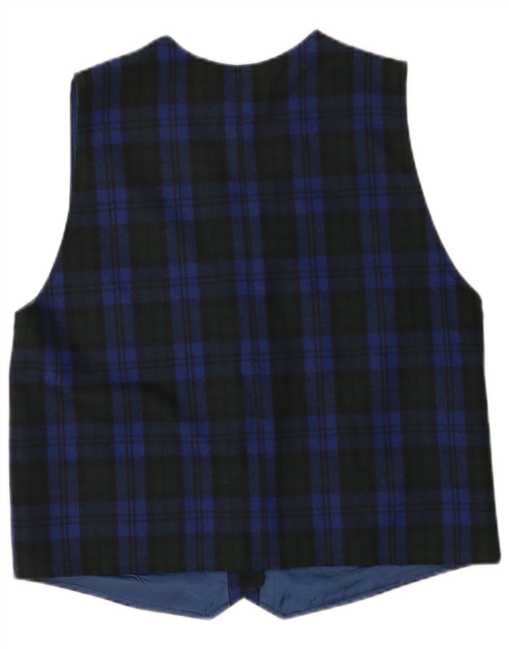 Chaleco Hammerschmid para mujer UK 40 XL Lana virgen a cuadros azules