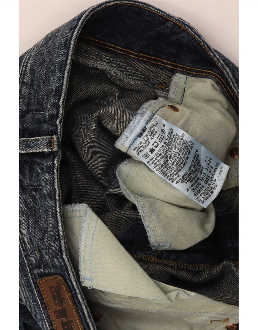 Vaqueros Levi's Mujer 470 Rectos W31 L34 Algodón Azul