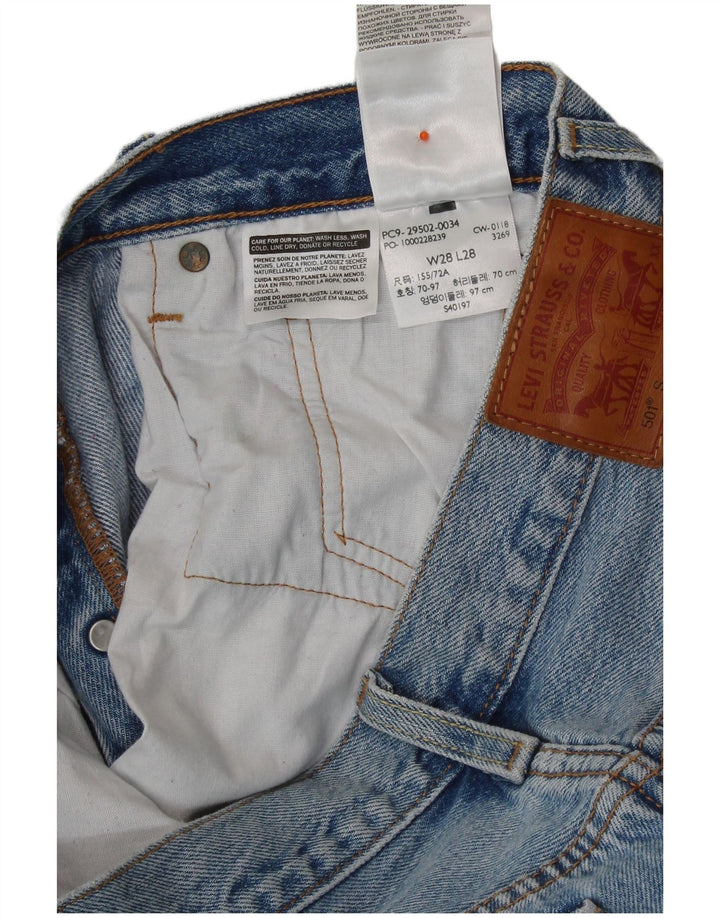 LEVI'S Vaqueros ajustados desgastados 501 para mujer W28 L28 Algodón azul