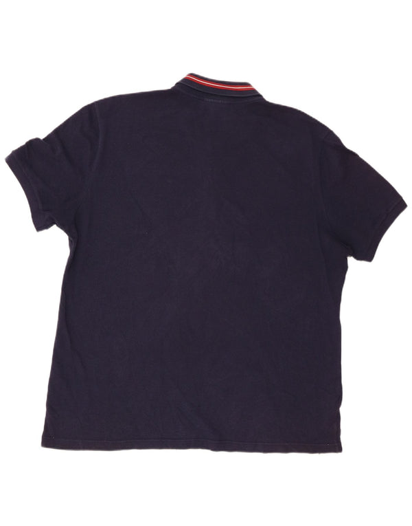Polo Lacoste para hombre talla 7 2XL algodón azul marino