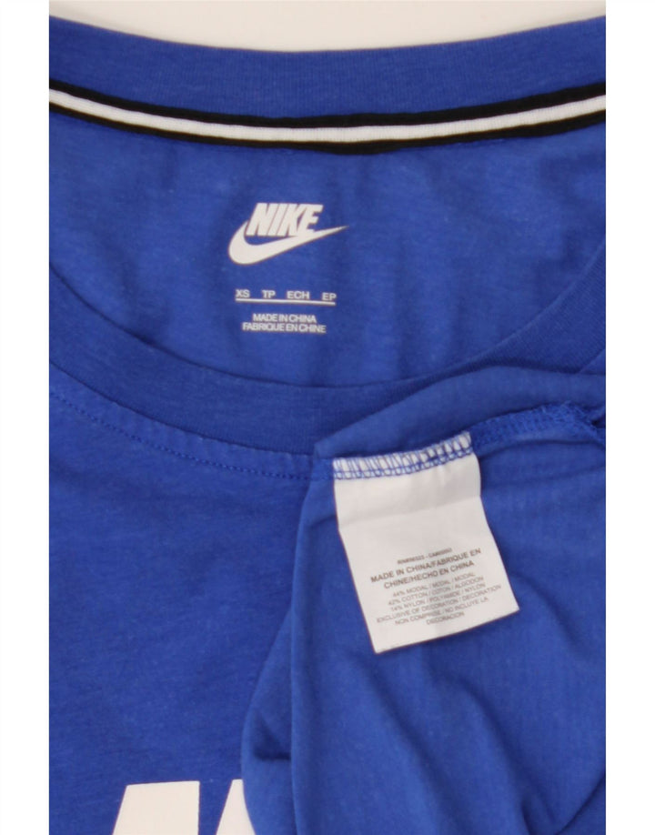 NIKE Camiseta gráfica para hombre Top XS Azul Modal
