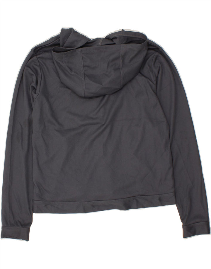 NIKE Womens Dri Fit Zip Hoodie Sweater US 4/6 Small Grey Vintage Nike and Second-Hand Nike from Messina Hembry 