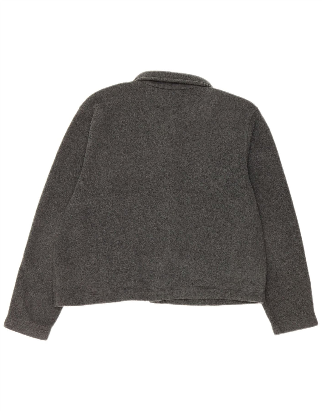 EDDIE BAUER Chaqueta polar de gran tamaño para mujer UK 10 Small Grey Poliéster