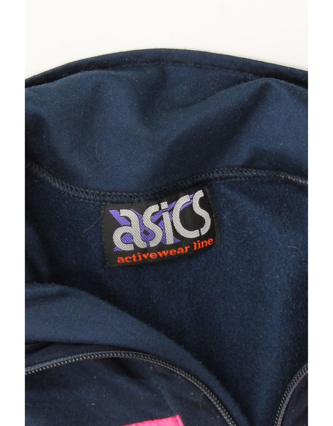 ASICS Hombre Graphic Zip Neck Sudadera Jumper Gris Medio Colorblock