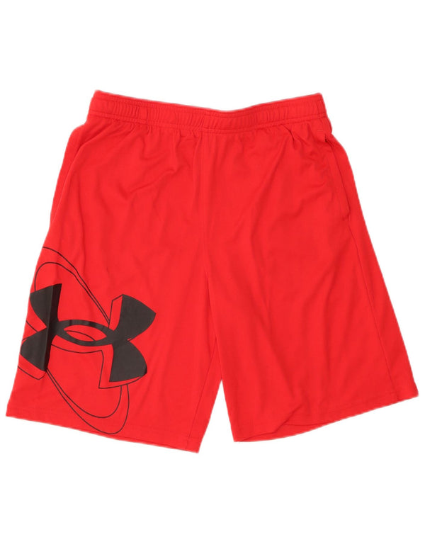 Under Armour Pantalones cortos deportivos de ajuste holgado con gráficos para niños 13-14 años XL Rojo