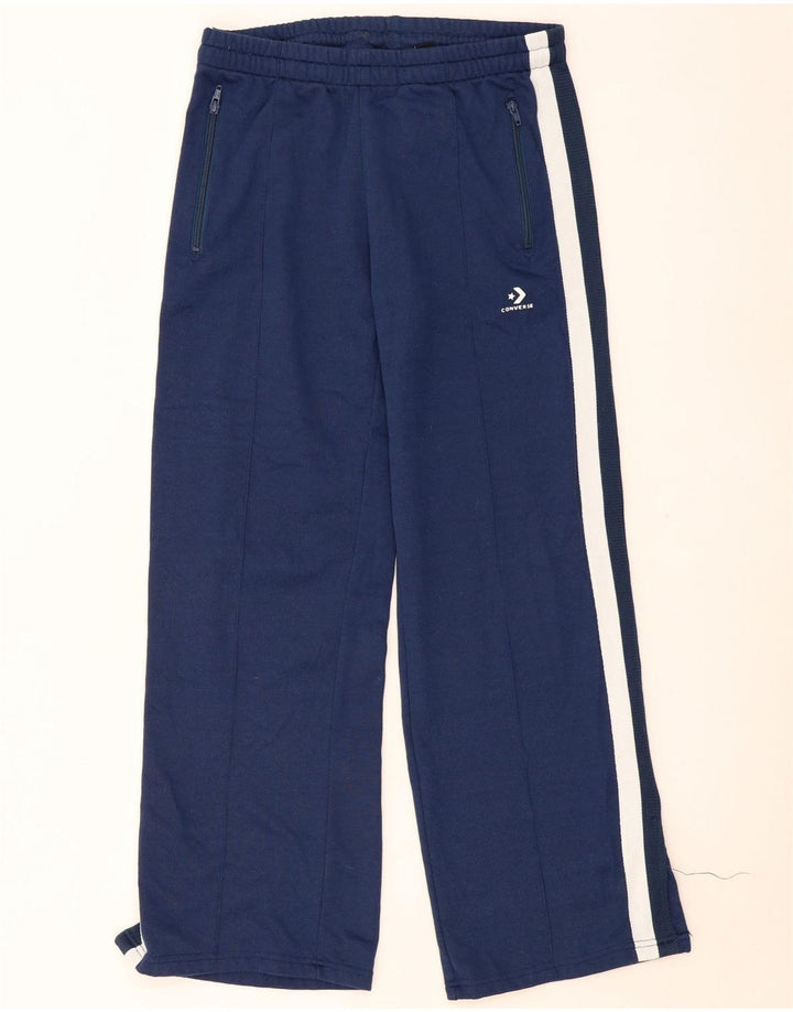 CONVERSE Pantalones de chándal para mujer UK 12 Medium Azul marino Colorblock