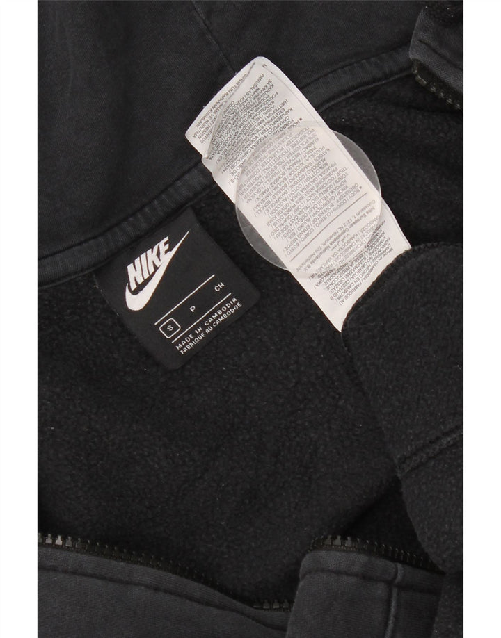 Nike - Sudadera con capucha y cremallera para hombre, talla pequeña, algodón negro