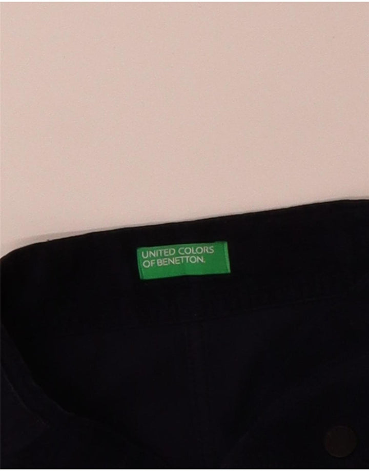 BENETTON Womens Mini Corduroy Skirt W28 Medium  Navy Blue