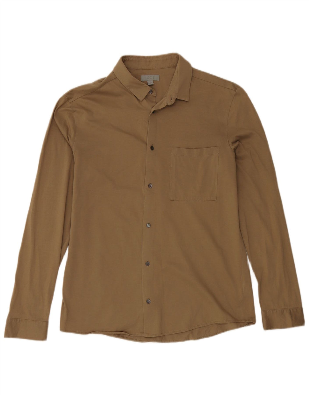 Camisa Cos para hombre de algodón caqui medio