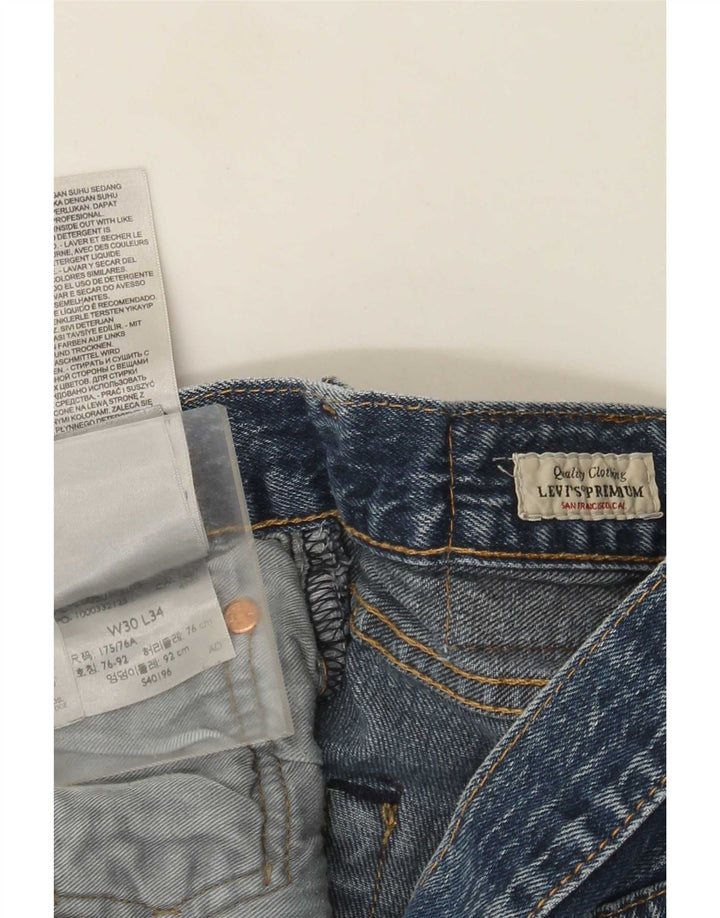 Vaqueros Levi's Hombre Rectos W30 L34 Algodón Azul