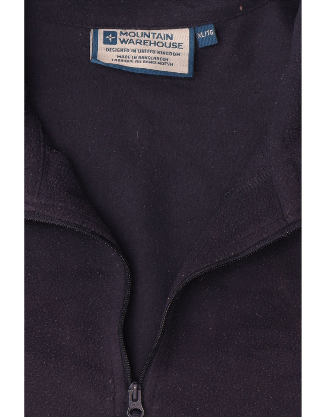 Mountain Warehouse Jersey de forro polar con cuello y cremallera para hombre XL Poliéster azul marino
