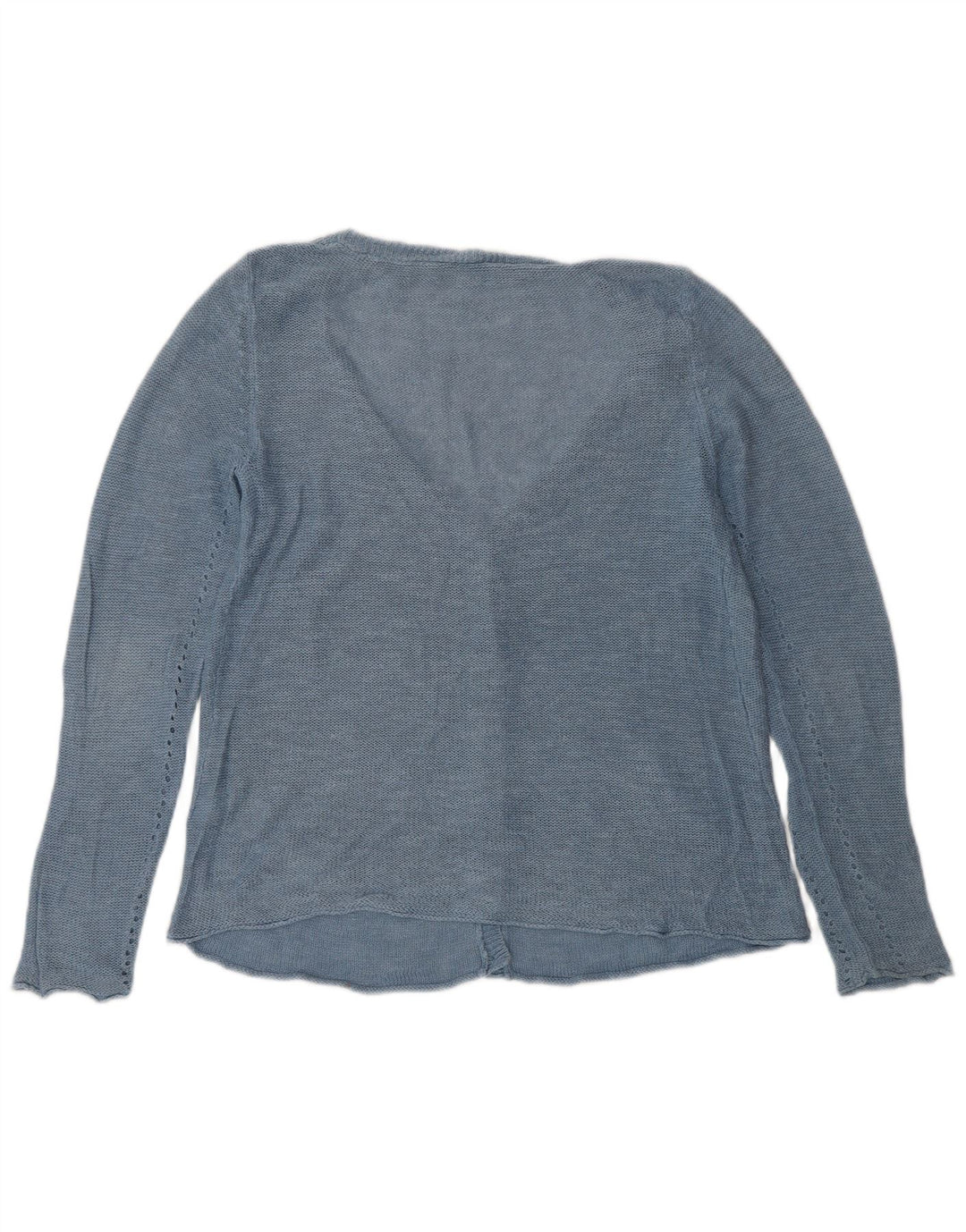 WHITE STUFF Suéter tipo cárdigan para mujer UK 10 Small Blue Linen