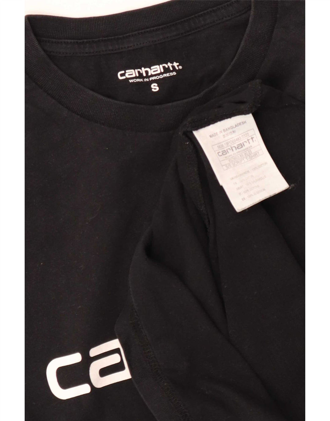 Carhartt - Camiseta gráfica para hombre, talla pequeña, algodón negro