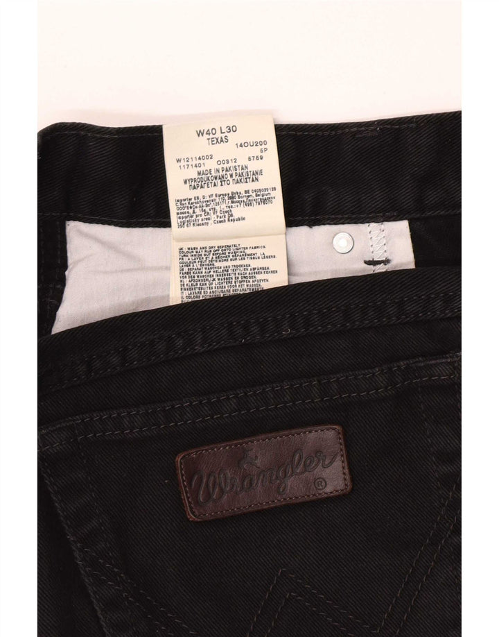 Wrangler Vaqueros rectos Texas para hombre W40 L30 Algodón negro