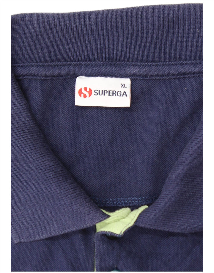 SUPERGA Polo para niño 15-16 años XL Azul Marino Colorblock Algodón