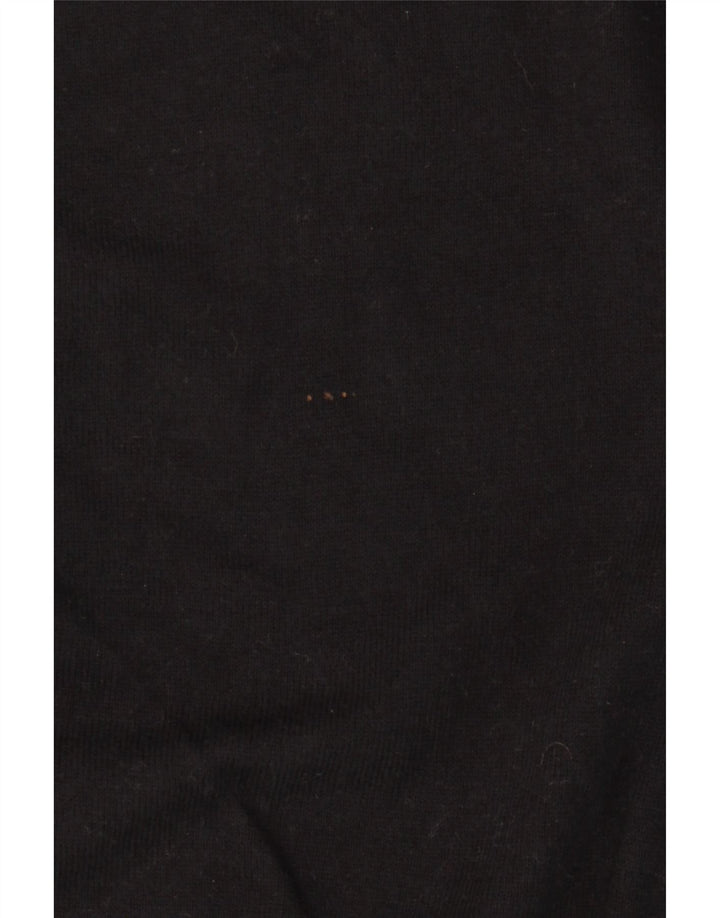 Jack Wills Jersey con cuello vuelto para hombre, talla grande, algodón negro
