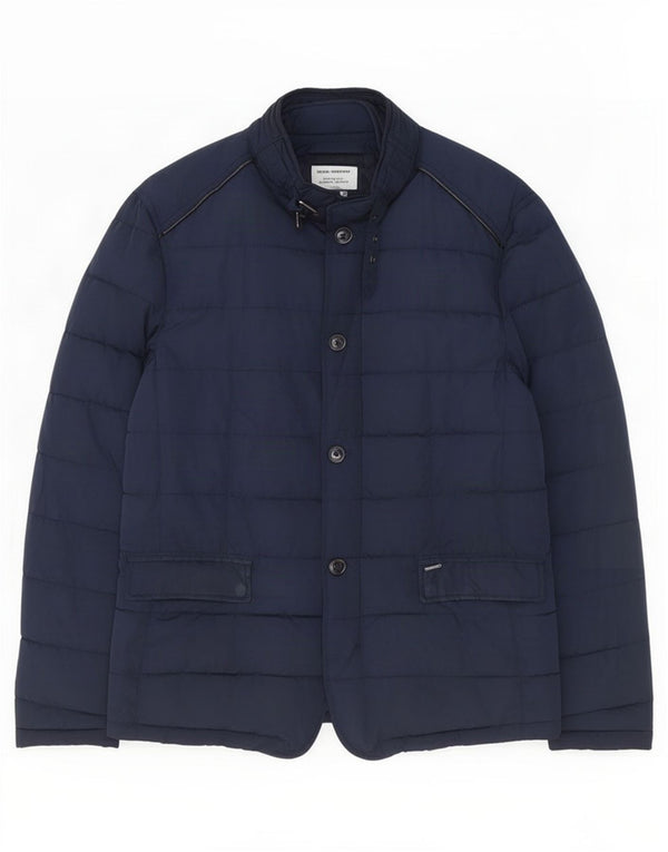 Zara Hombre Chaqueta Acolchada ES 38 Mediana Azul Marino Poliéster