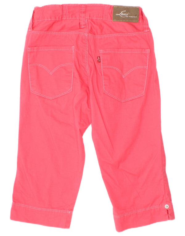 Levi's Pantalones capri rectos para niñas 7-8 años W22 L14 Rosa