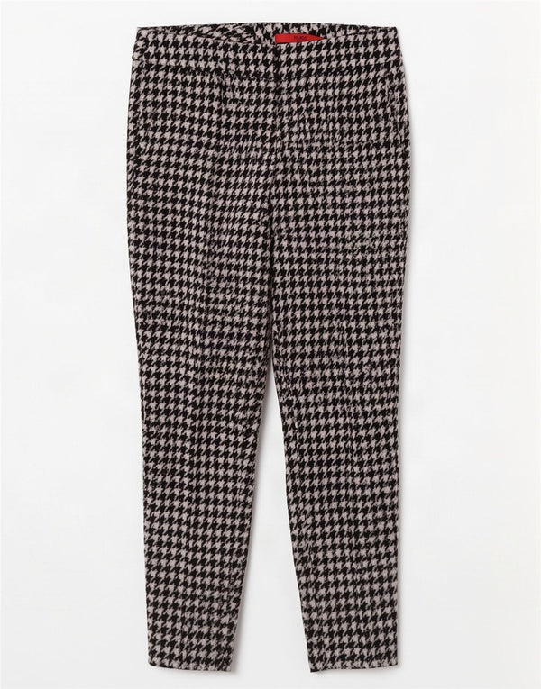 Pantalones Hugo Boss Mujer Slim Cropped W28 L26 Pata De Gallo Negro