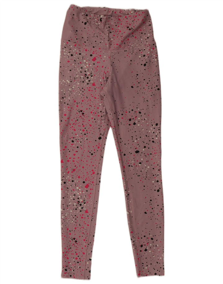 Reebok Leggings Speedwick para mujer UK 8/10 Small Pink Spotted Poliéster