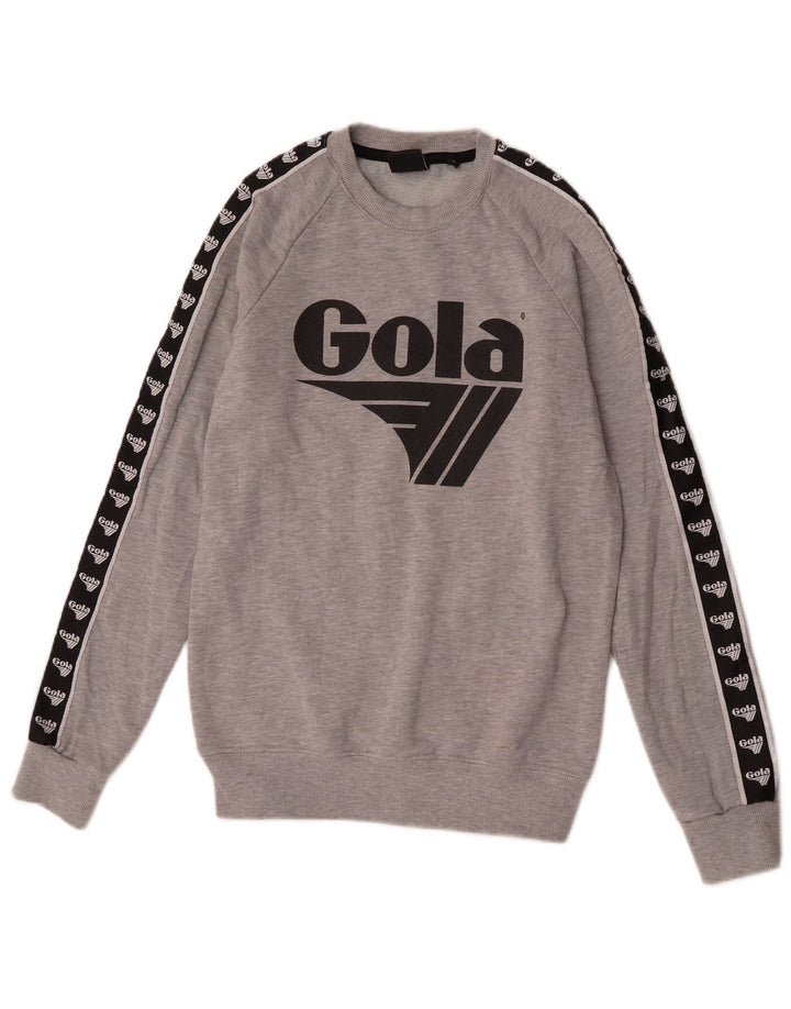Gola Hombre Sudadera Gráfica Jumper Small Gris Colorblock Algodón