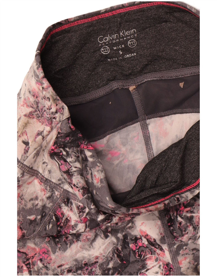 Calvin Klein Leggings con patrón abstracto para mujer UK 8 Small Multicolor