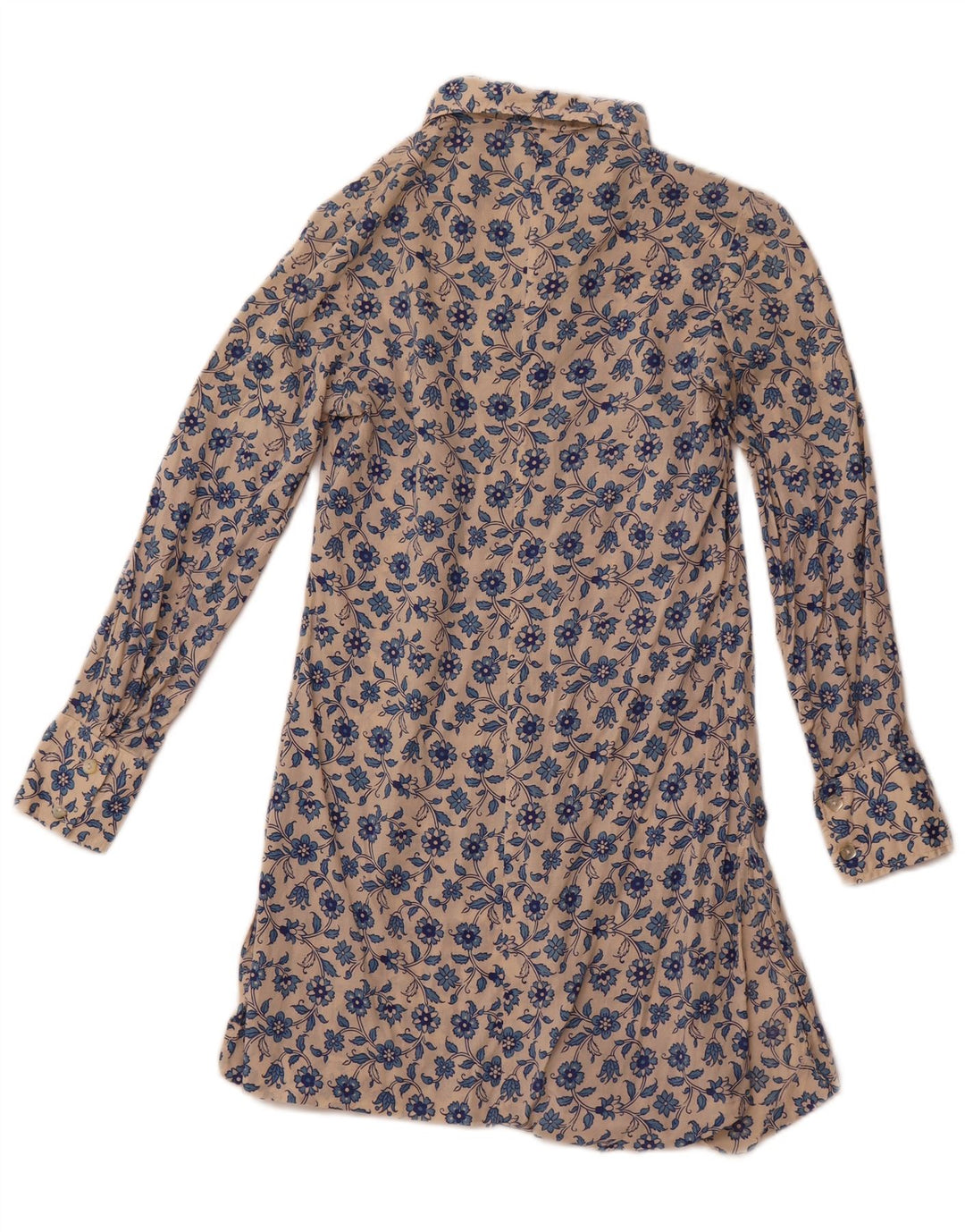 LEONE Vestido camisero para mujer IT 42 Medium Off White Floral
