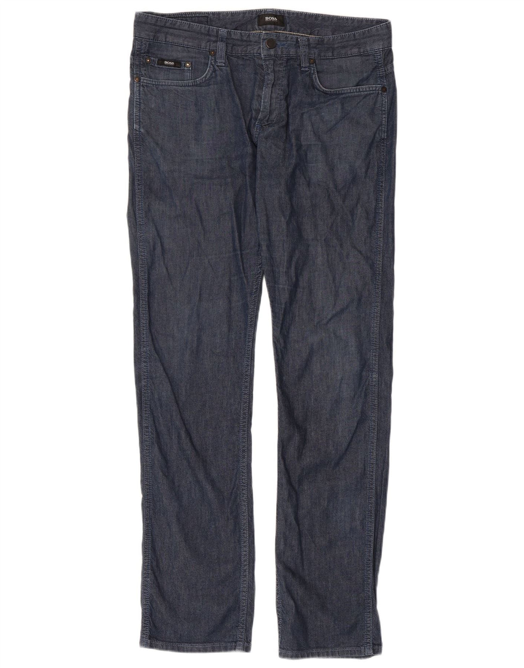Pantalón chino recto HUGO BOSS para hombre W34 L32 Algodón azul marino