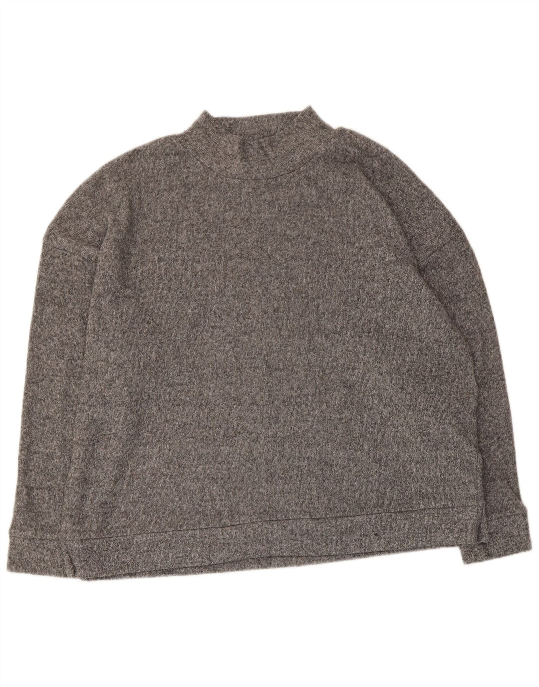 MARKS & SPENCER Suéter tipo jersey con cuello alto para mujer UK 46 Grande gris moteado