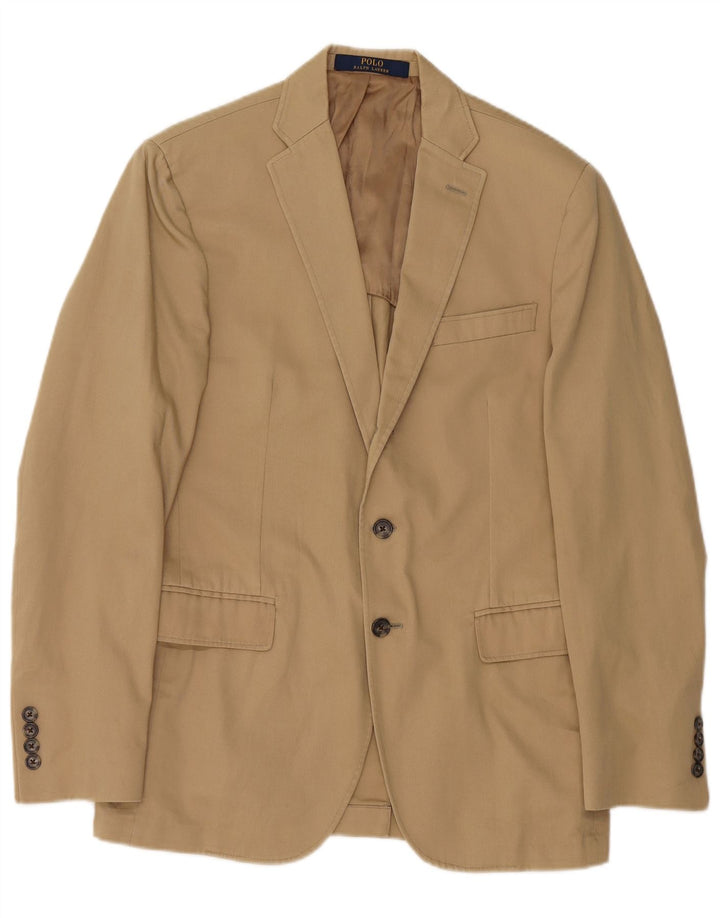 Ralph Lauren Chaqueta Blazer de 2 Botones para Hombre UK 40 Algodón Beige Medio