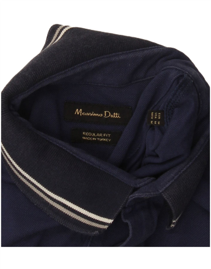 MASSIMO DUTTI Polo Regular Fit Hombre Azul Marino Medio