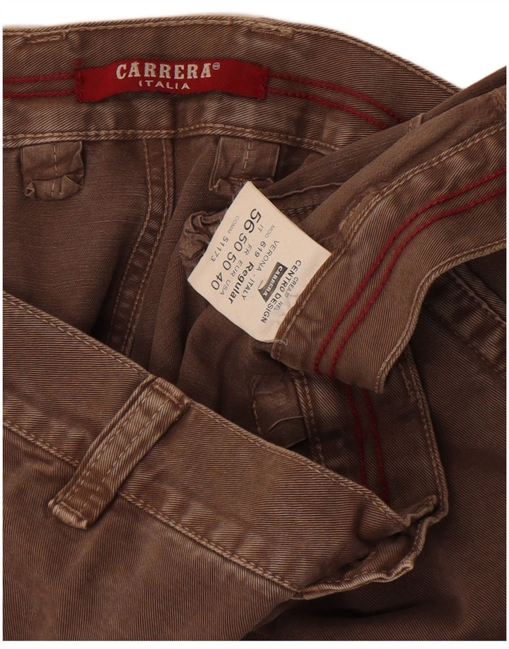 Pantalón cargo de corte regular para hombre Carrera W40 L30 Algodón marrón