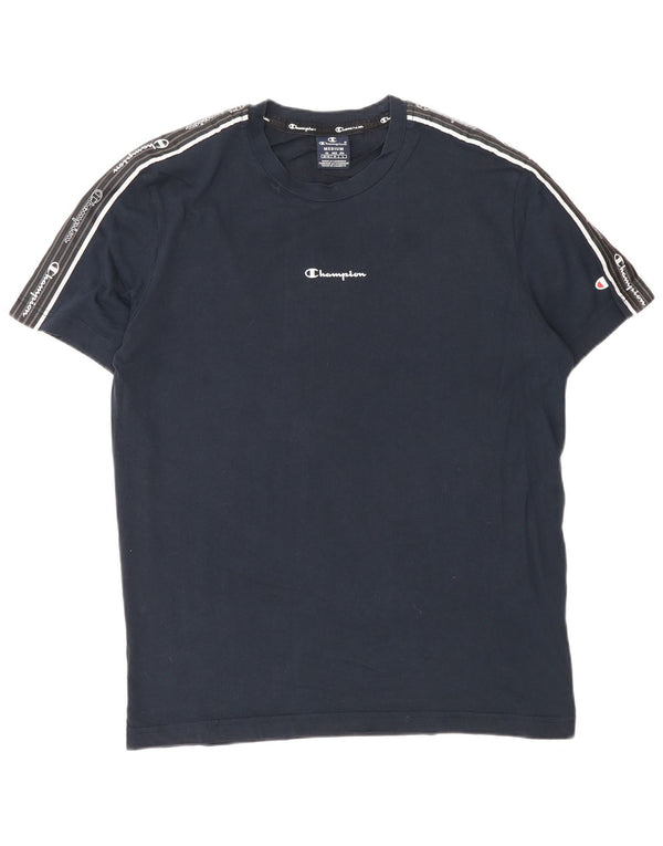 Champion Camiseta Gráfica Para Hombre Top Medium Azul Marino Algodón