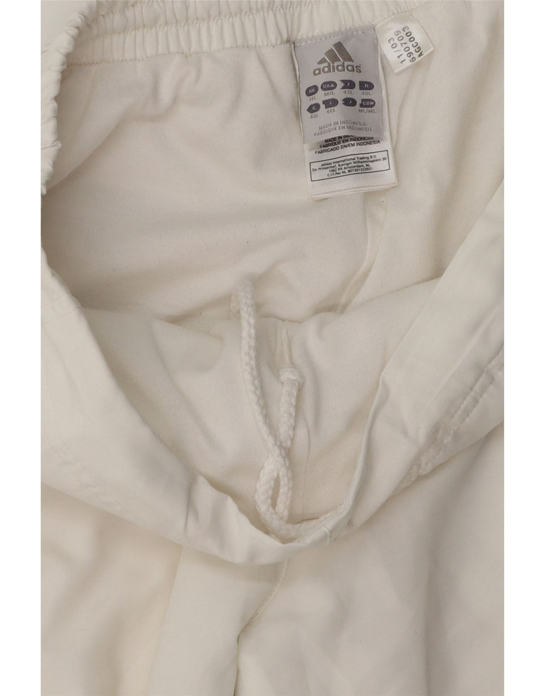 Adidas - Pantalones de chándal para mujer, talla 40, poliéster blanco grande