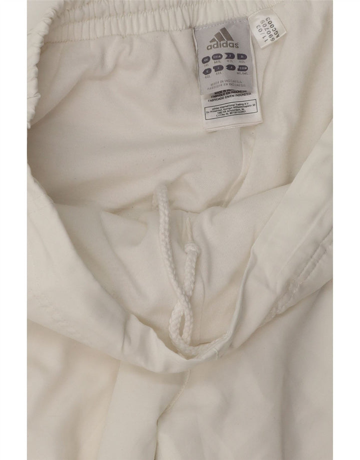 Adidas - Pantalones de chándal para mujer, talla 40, poliéster blanco grande