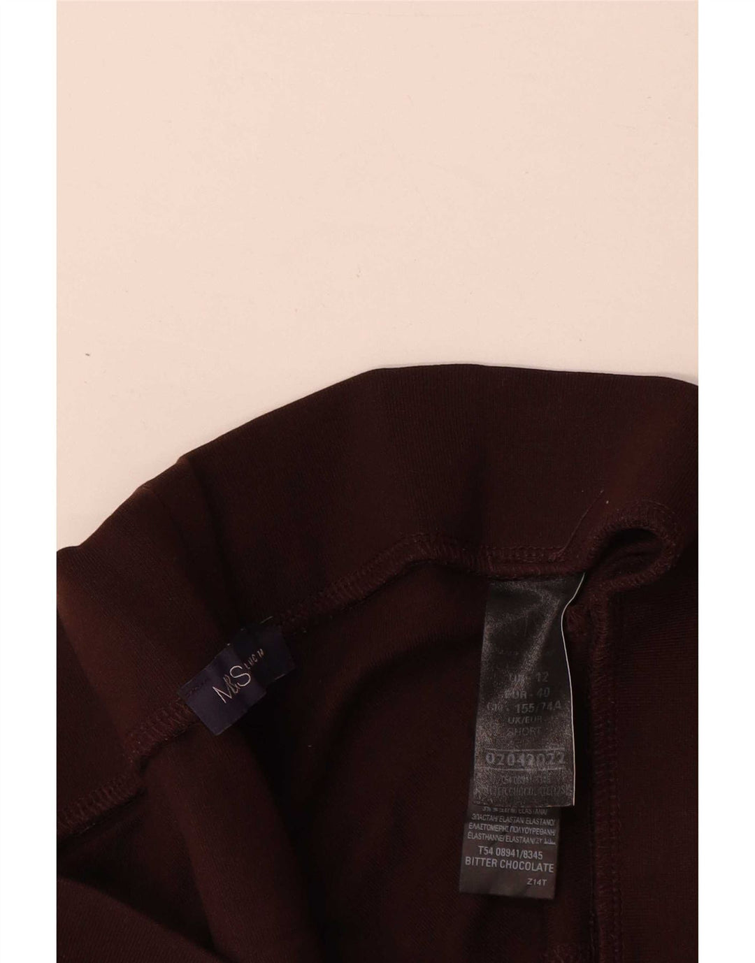 Marks & Spencer Leggings cortos para mujer UK 42 Viscosa marrón medio