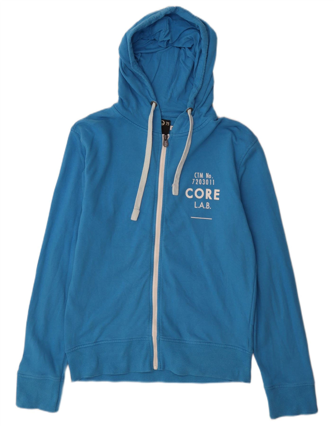 Jack & Jones Hombre Sudadera Con Capucha Y Cremallera Gráfica De Algodón Azul Medio