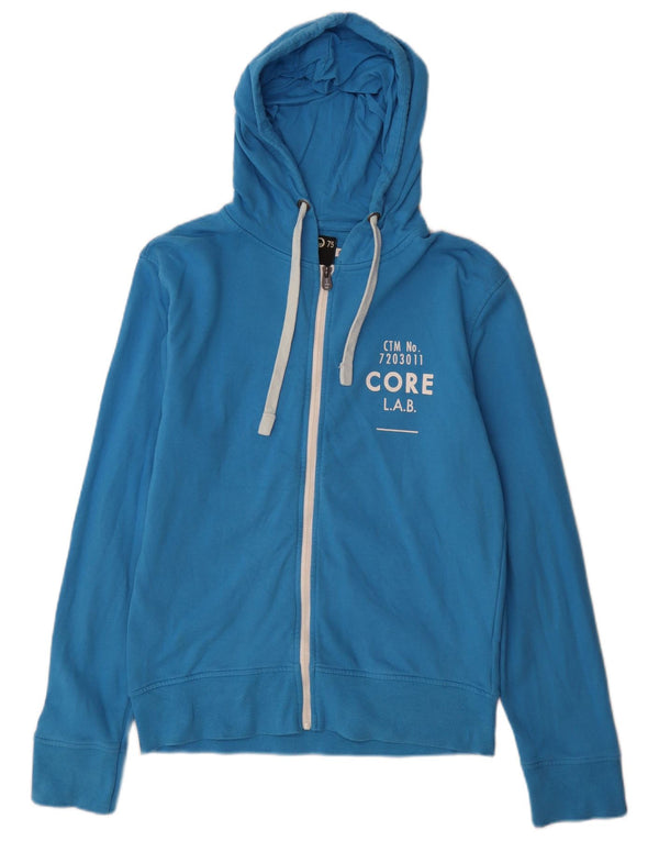 Jack & Jones Hombre Sudadera Con Capucha Y Cremallera Gráfica De Algodón Azul Medio