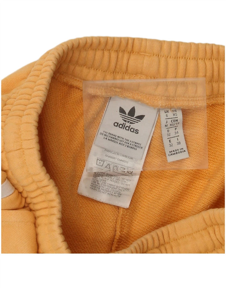 ADIDAS Pantalones de chándal para mujer Joggers UK 6 XS Algodón amarillo